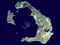 Santorini z satelity